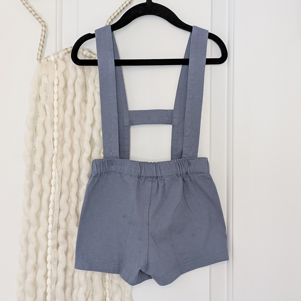 Kate Quinn Blue Suspender Shorts, 2T - Picture 2 of 5